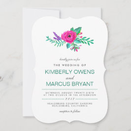 Convites para Casamento Florais Frescos / Volta Fl
