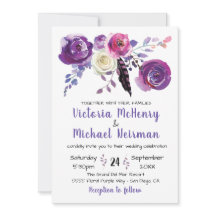 Convites para casamento Floral Boho