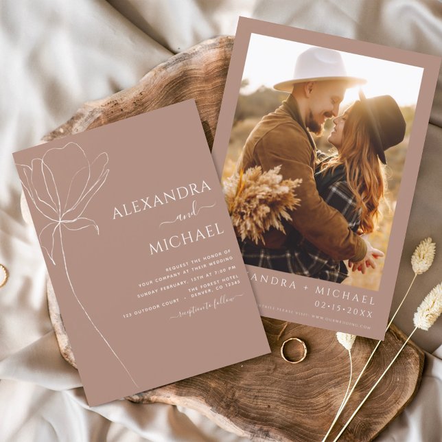 Convites para Casamento Floral de Boho de Orçament (Criador carregado)