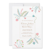 Convites para Casamento Floral de Boriderme