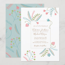 Convites para Casamento Floral de Boriderme
