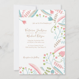 Convites para Casamento Floral de Boriderme