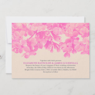 Convites para Casamento Floral de Fuchsia