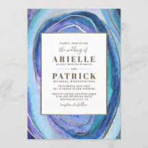 Convites para Casamento Geode Agate Gemstone