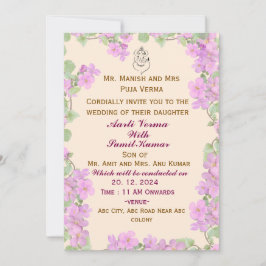 Convites para Casamento Indiano