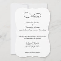 Convites para Casamento Infinito de Amor Negro