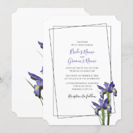 Convites para Casamento Iris Roxo Elegante