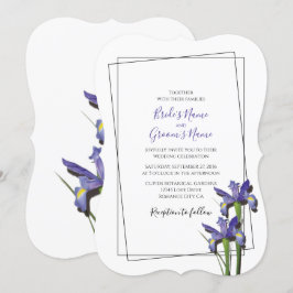 Convites para Casamento Iris Roxo Elegante