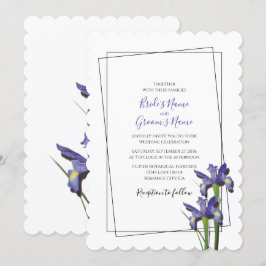 Convites para Casamento Iris Roxo Elegante