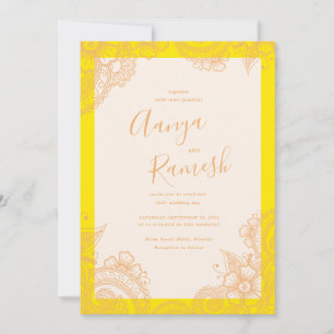 Convites para Casamento Mehndi