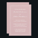 Convites para Casamento Moderno Cor-de-Rosa Este F<br><div class="desc">Convite de casamento temporário - ALTERE a cor de fundo para qualquer cor! Mostramos um belo e pálido apito francês rosa. ELIMINE-os ou ALTERE a cor do sotaque dos retângulos! ALTERAR as fontes, o texto, a cor do texto. Use esta modelo para design de seus próprios convites de casamento e...</div>