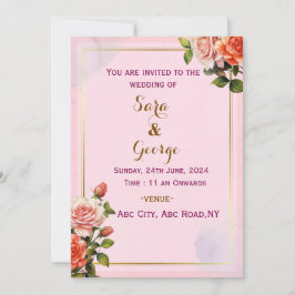 Convites para Casamento Moderno Elegante