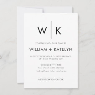 Convites para Casamento Moderno Minimalista