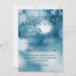 convites para casamento no inverno da neve