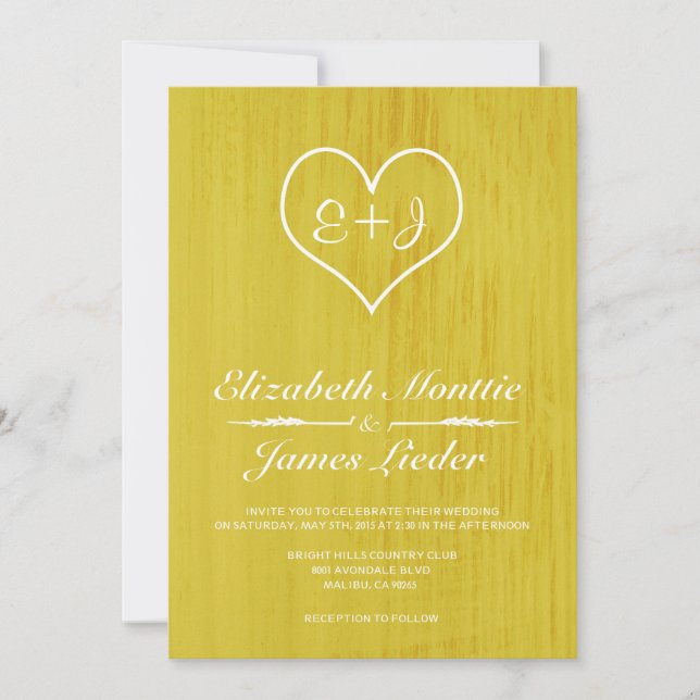 Convites para Casamento no País Amarelo (Frente)