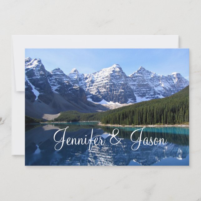 Convites para Casamento no País do Lago Rocky Moun (Frente)