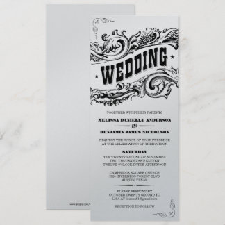 Convites para Casamento Ocidental Elegante de Pape