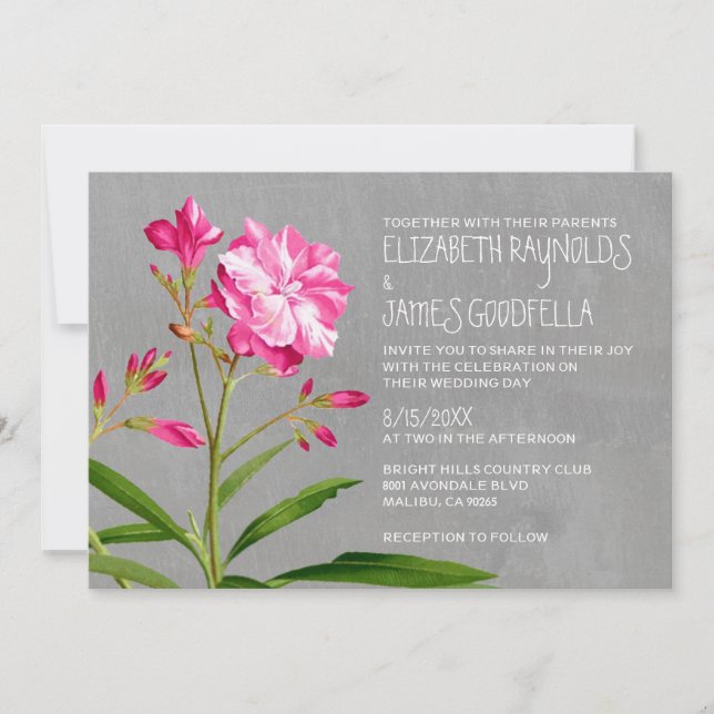 Convites para Casamento Oleander (Frente)