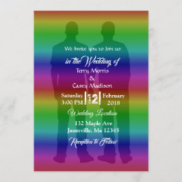 Convites para Casamento orgulho gay Rainbow