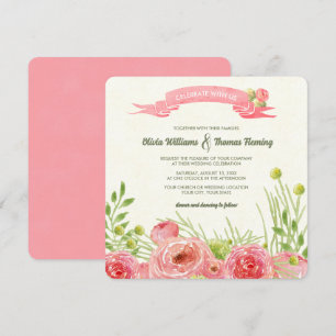 Convites para Casamento Personalizado de Design Fl