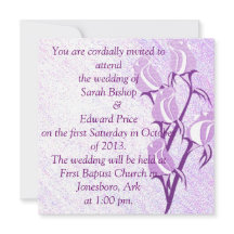 Convites para Casamento Personalizado Rosa Roxo