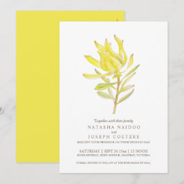 Convites para casamento por cor d'água com leucade