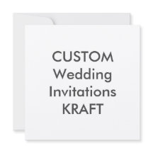 Convites para casamento quadrado de 5,25" do KRAFT