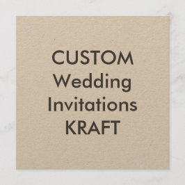 Convites para casamento quadrado de 5,25" do KRAFT