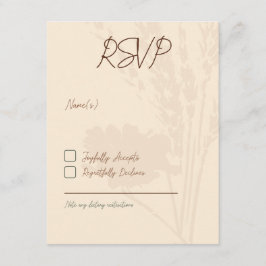 Convites para Casamento Russo, Cartão RSVP, Brown