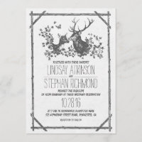 Convites para casamento russo com veado