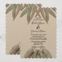 Convites para Casamento Russo Eucalyptus Leaf