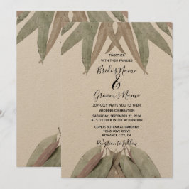 Convites para Casamento Russo Eucalyptus Leaf
