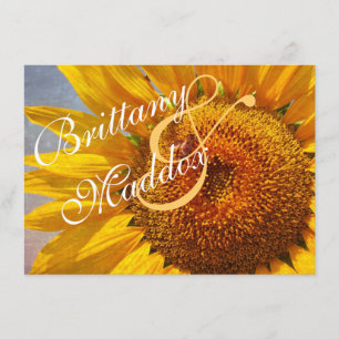 Convites para Casamento Rustic Country Sunflower