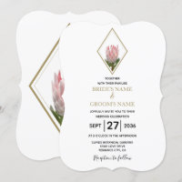 Convites para Casamento Rustic King Protea