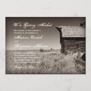 Convites para Casamento Rustic Old Barn Country
