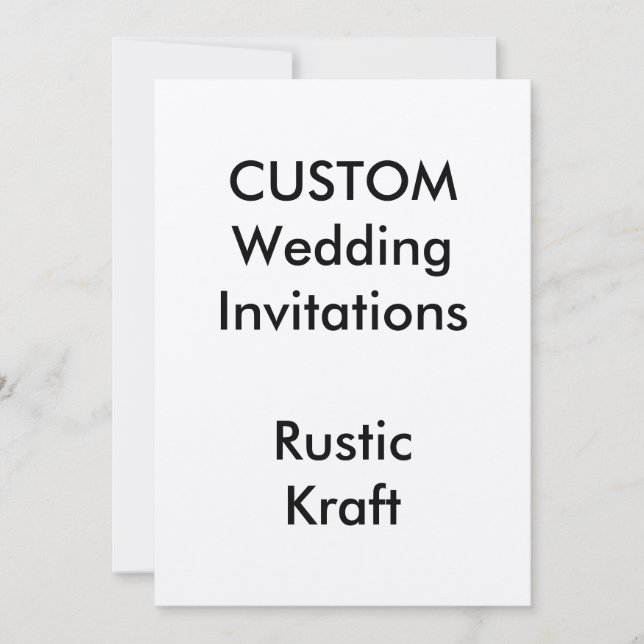 Convites para Casamento RUSTIC Personalizados do K (Frente)
