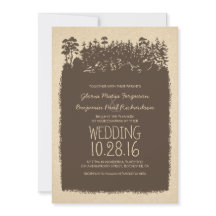 Convites para Casamento Rustic Woodland