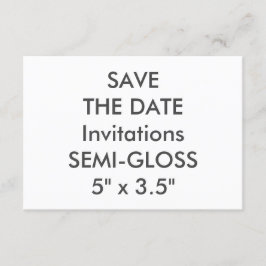 Convites para Casamento SEMI-GLOSS 110lb 5" x 3,5"