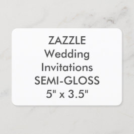 Convites para Casamento SEMI-GLOSS 110lb 5" x 3,5"
