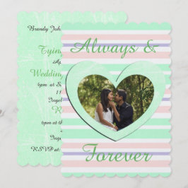 Convites para Casamento Sempre e para Sempre, cor-