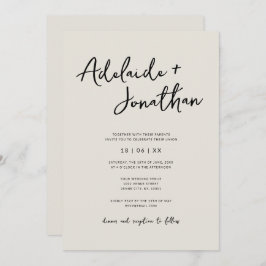 Convites para Casamento Simples e Minimalista Mode