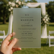 Convites para Casamento Simples Modelo Minimalista