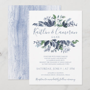 Convites para Casamento Verde - Azul e Verde