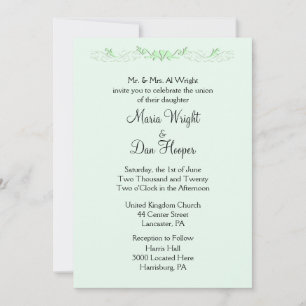 Convites para Casamento Verde da Casa da Mint