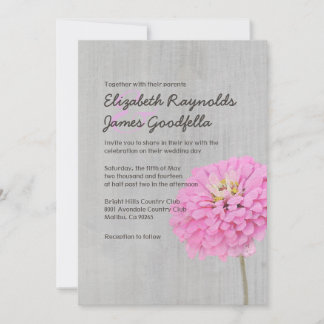 Convites para Casamento Vintage Zinnias
