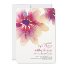 convites para casamentos florais de aquarela