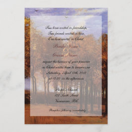 Convites para casamentos outono de arte cristã