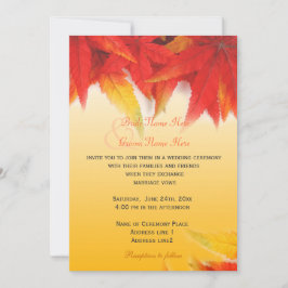 Convites para casamentos outono elegantes e bonito