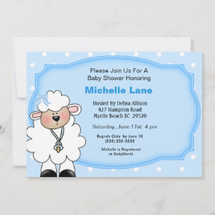 Convites para Chá de Lamb Baby Boy