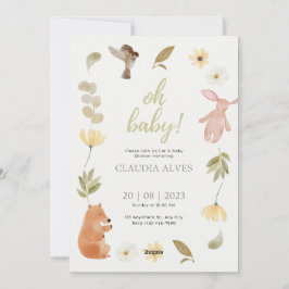 convites para chá de menina